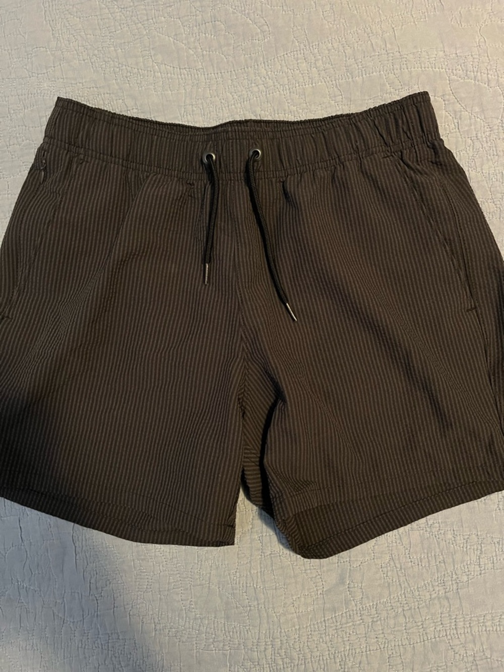 Hollister Seersucker Swim Trunks 5”